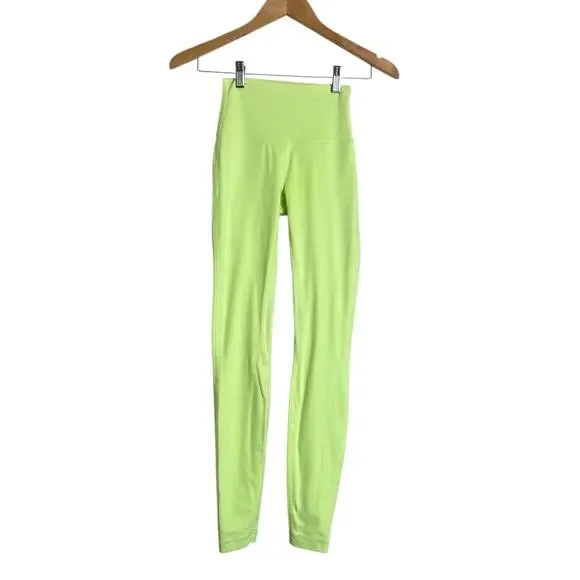 Lululemon Athletica Women Align High Waisted 27" Pants Yoga Fitness Size 2 Green - Picture 2 of 6